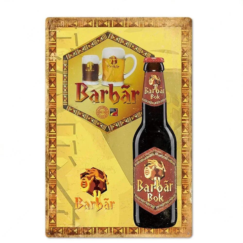 Beer Brand Tin Painting Plaque | Vintage Metal Sign for Bar, Club & Home Decor