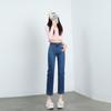 2024 Autumn/Winter High-Waisted Slimming Straight-Leg French Stretch Jeans for Women - Chic Petite Cropped Pants