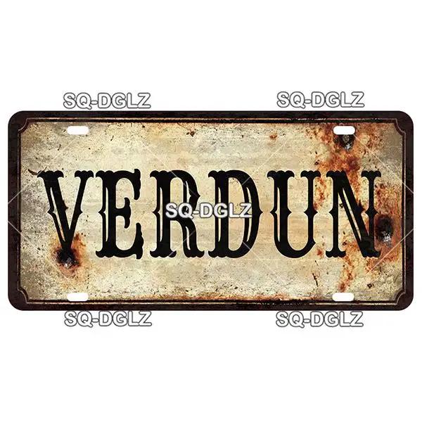 Vintage France City 15x30CM Plate Gemany War Tin Sign Bar Wall Decoration Metal Sign Home Decor Plaques Poster