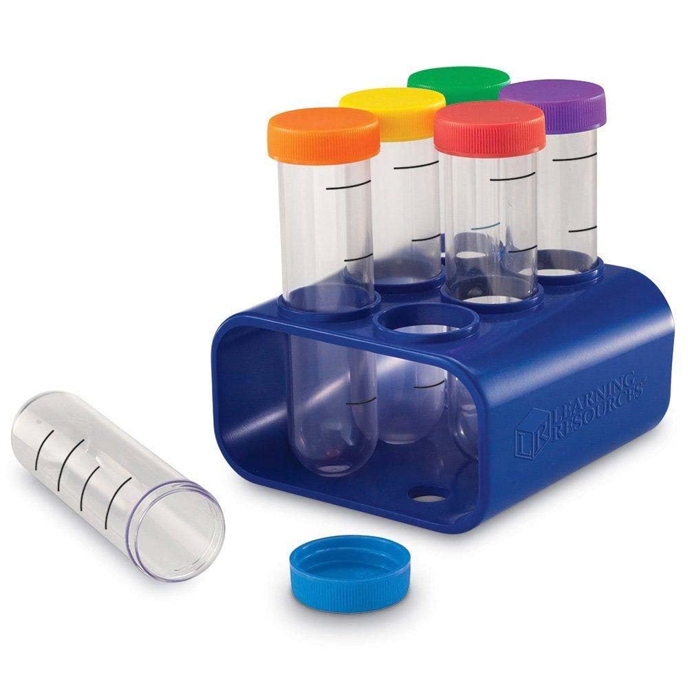 Learning Resources Kids' Jumbo Test Tubes with Stands, Set of 6, LER2788, Authentic