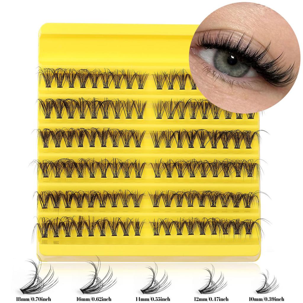 D Song Single Cluster False Eyelash Extension Set, Japanese And Korean Diy Segmented Natural Thick Hair Portable
