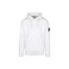 STONE ISLAND Logo Patch Hooded Sweatshirt Unisex Sweatshirt White 731564120-V0001