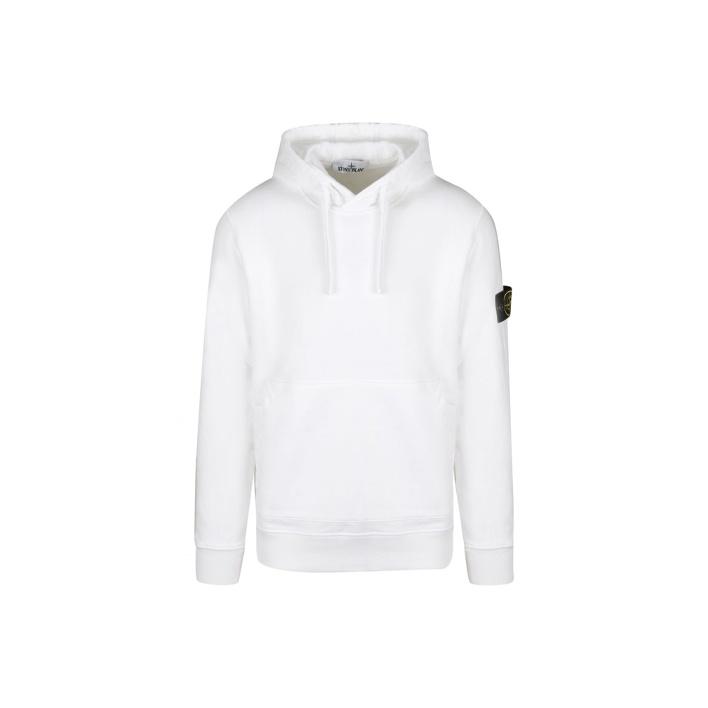 

Stone Island Logo Patch Hooded Sweatshirt Unisex Sweatshirt White 731564120-V0001 XL