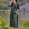 Dámske šaty v etnickom štýle Letné s potlačou veľkých rozmerov nad kolená Dlhé šaty so sedemštvrťovým rukávom