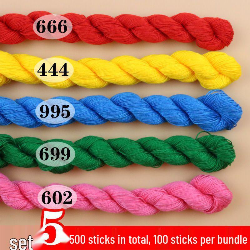 Baumwoll-Kreuzstich-Stickgarn: Handgefertigte Einlegesohlen, Dickes Nähgarn, Eine Farbe pro Stück