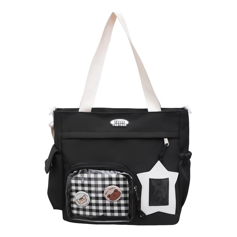 Duża pojemność Damska torba na ramię Studencka torba na zakupy do klasy Torba crossbody