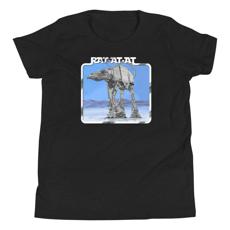 Fun, funny, clever, mashup ‘Rat-AT-AT’ Youth Short Sleeve T-Shirt 100