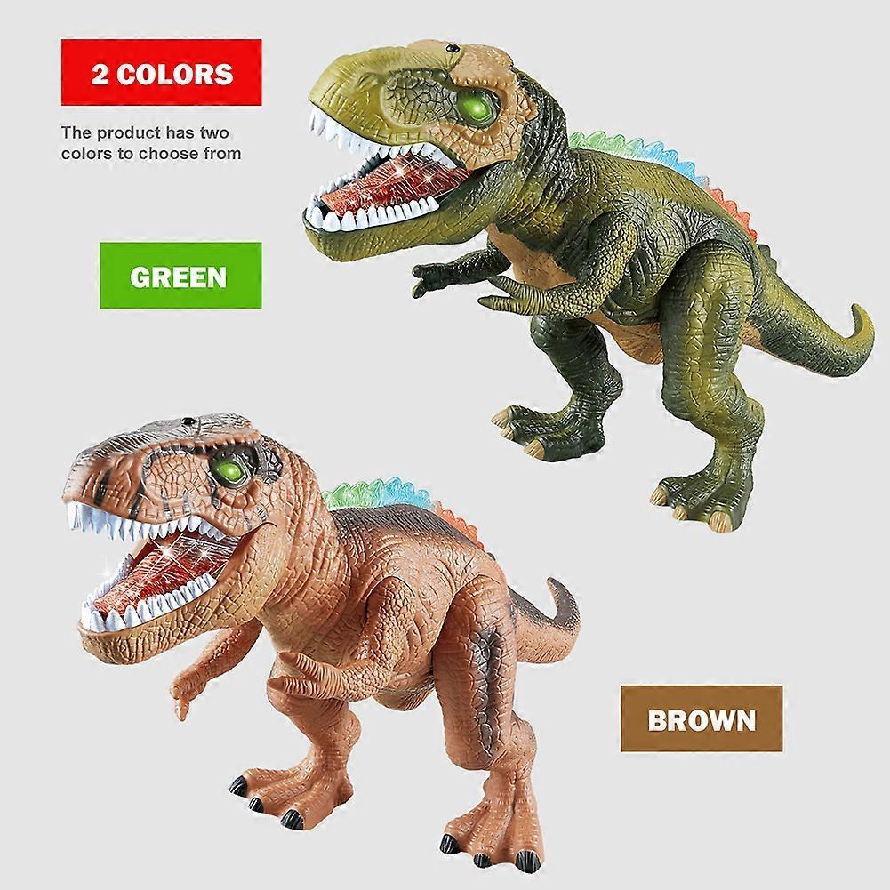 Remote Control T-Rex Dinosaur Robot Toy, Electronic Walking T-Rex Dinosaur with Roaring Sounds, Lights & Spray, Realistic Jurassic Rex Toy for Kids