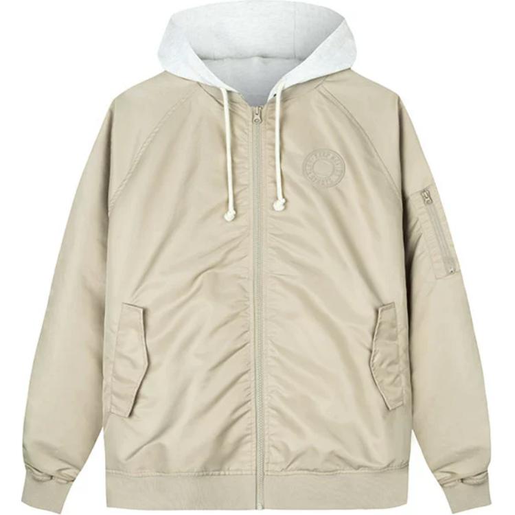 

Anta Удобная Повседневная Простая Свободная Толстовка с Капюшоном Мужские Куртки Телесно-Хаки 952438603-2 XS