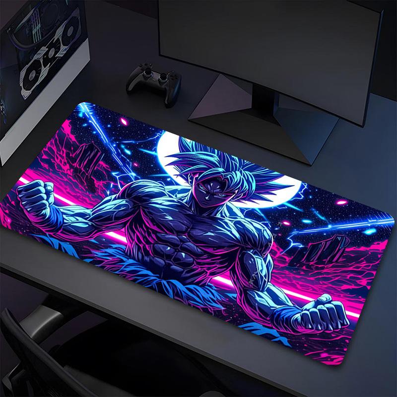 Super Saiyan Xl Gaming Mouse Pad Nonslip Rubber Base Stitched Edge Waterproof Desk Mat For Pc Laptop Gamer Office Computer Accessories C9276
