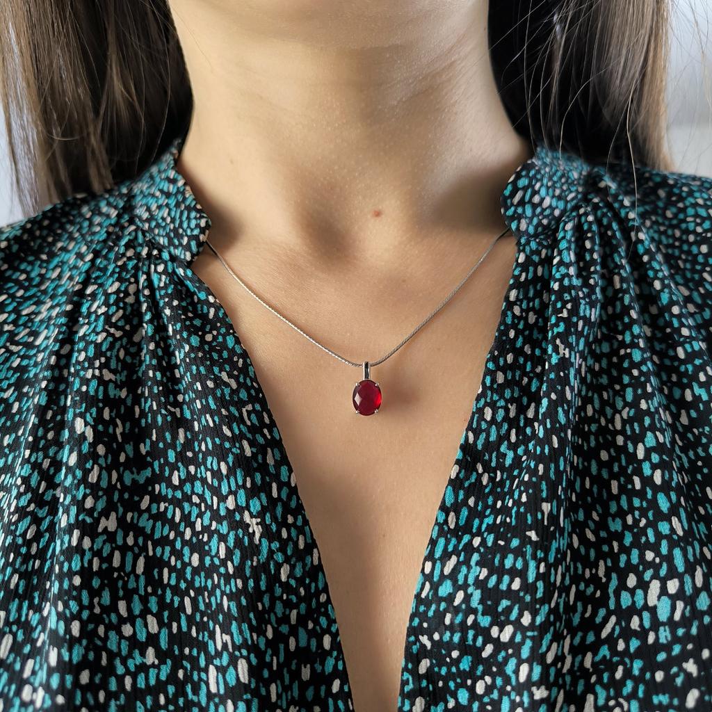 Серебряная подвеска с гранатом nano 2.188ct (60002409)