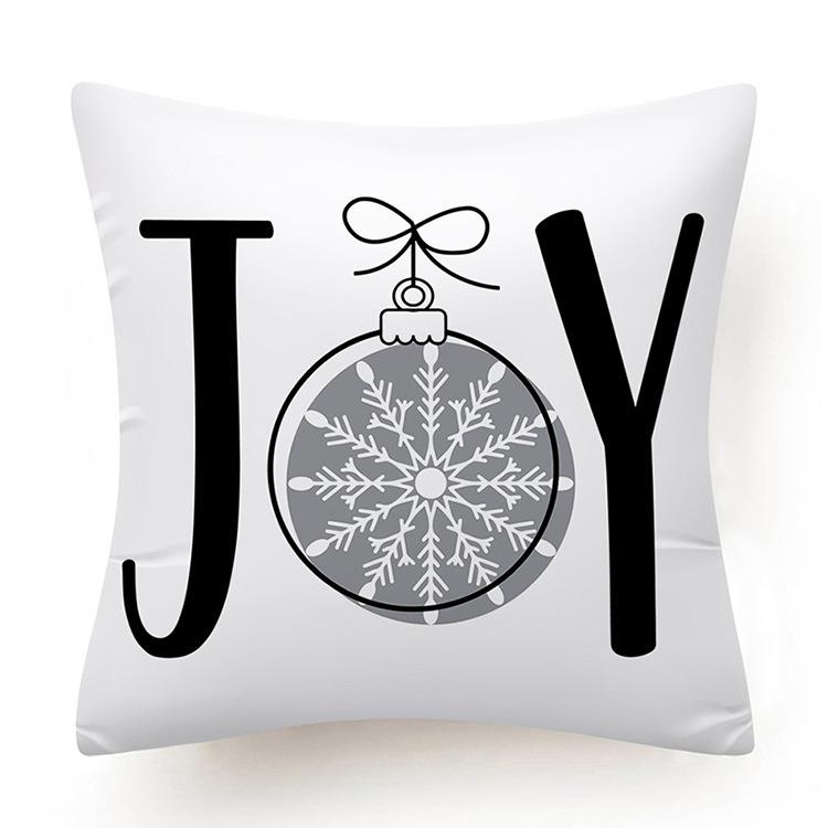Cross-border New Hot-selling Christmas Pillowcase Simple Gray Christmas Decoration Cushion Pillowcase