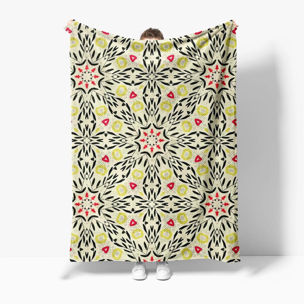 

Cute Floral Pattern Fleece Blanket for Women Kids Sofa Bed Throw Cushion Cover Gift 75x100cm