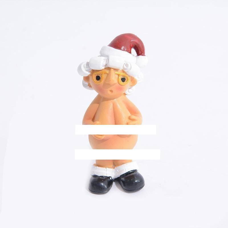 Colorful Santa Naked Acrylic Christmas Ornament For Decorative Holiday Accessories Tree