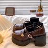 British Style Platform Thick Heel Single Shoes Spring and Summer New Fashion Versatile Skirt Mary Jane Single Shoes