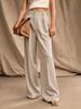Women Solid Wide Leg Formal Trousers Office Style
