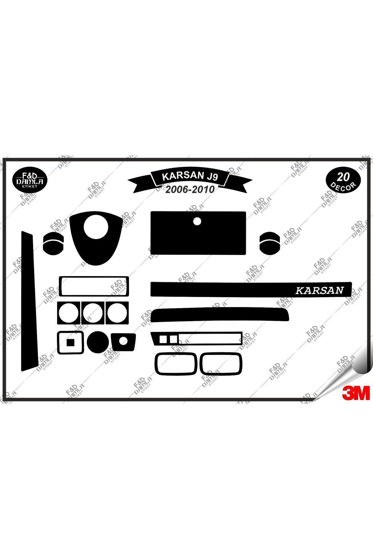

Karsan J9 2006-2010 Приладова панель Консоль Оздоблення грудей Червоне дерево Набір з 20 предметів чорний