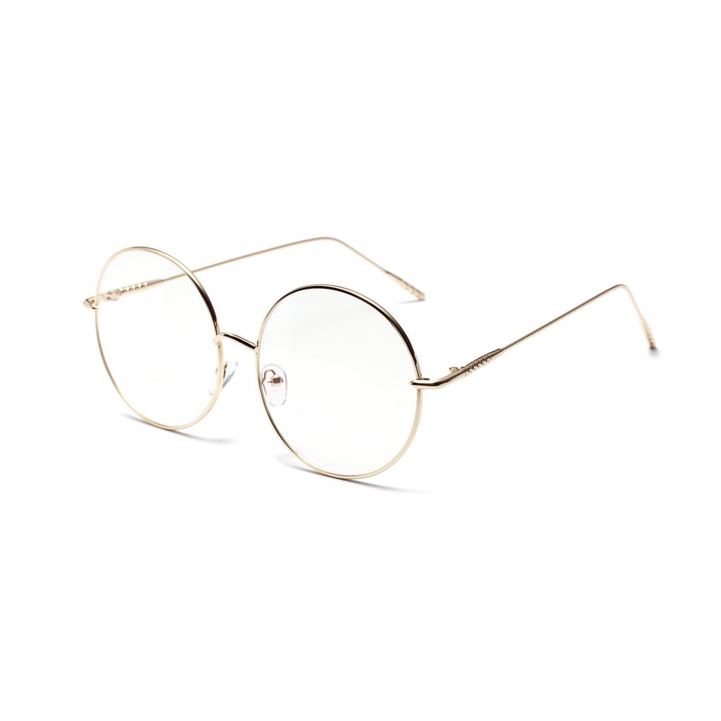 19518 Rahmen Metall Großer Rahmen Rund Flachspiegel Damen Große Gesichtsabdeckung Fleisch Retro Dünner Rahmen Brille Herren