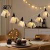 Innen-Feiertags-Festbeleuchtung Halloween Geister-Lichterkette, Hängendes Stoffobjekt mit Zaubererhut, Themenzimmer-Dekoration Leuchtende Lichterketten für Kamin, Zuhause