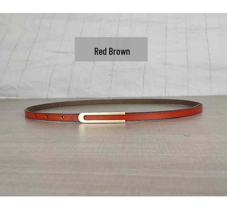 

Элегантный тонкий женский ремень из натуральной кожи - Универсальный для платьев и юбок 105 cm