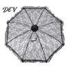 Anti-UV Regenparaplu Vintage Gotische Kantparaplu, Zwarte Bruidsparaplu voor Halloween Heksen Cosplay, Huwelijksdecoratie, Podiumvoorstelling