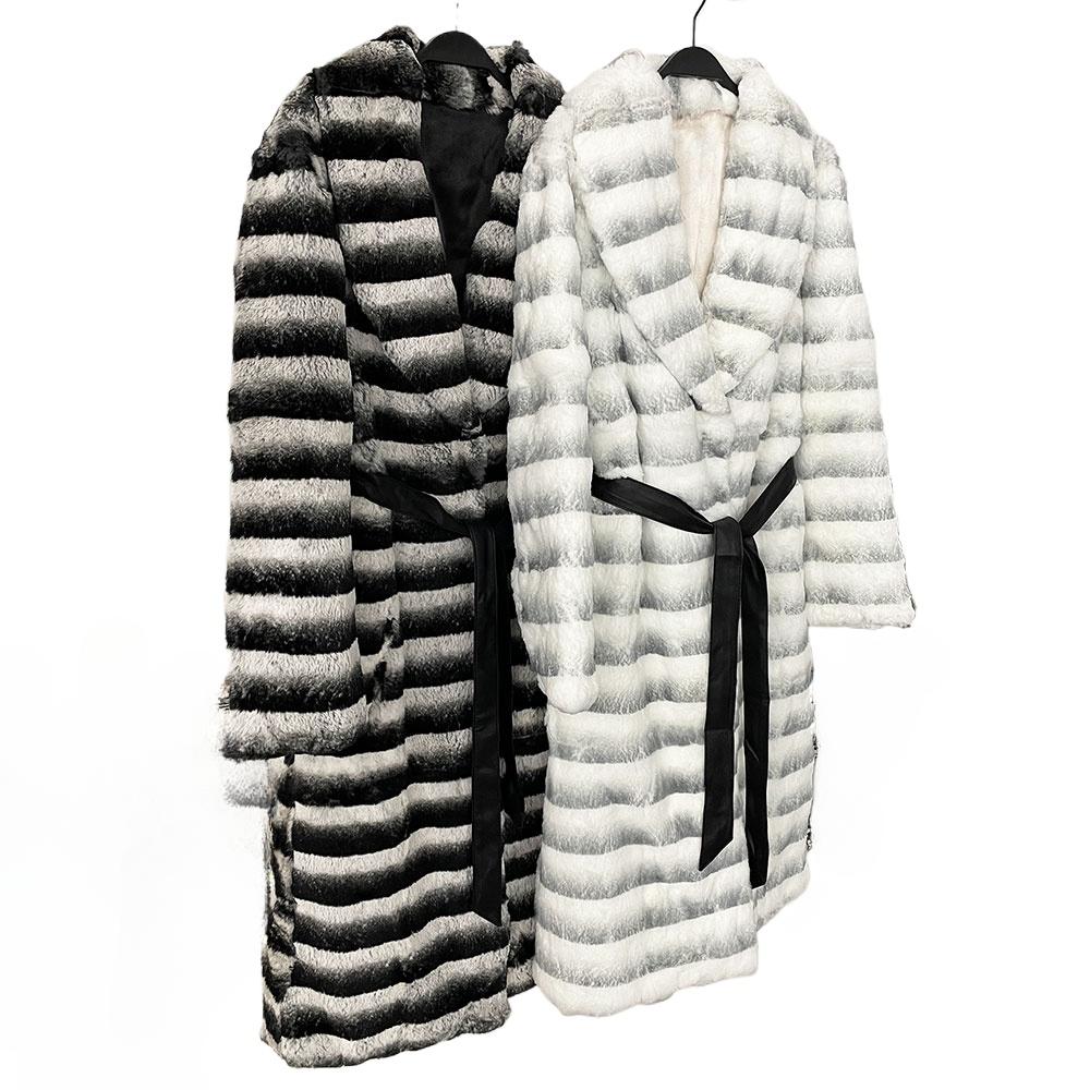 OFTBUY 2024 Winter Fashion Thickened Warm Long Natural Lazy Rabbit Fur Coat Women's Luxury Genuine Fur Coat Casual Loose