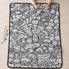 Cross-stitch DIY Fun Graffiti Blanket – Hand-painted Coloring Gift Blanket
