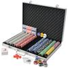 VidaXL Jeu de poker avec 1000 jetons Laser Aluminium