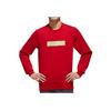 adidas Logótipo Alfabeto Conforto Casual Malha Pulôver Moletom Masculino Tops Vermelho GH4415