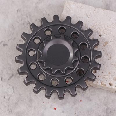 Zinklegierung Zahnrad Fidget Spinner, 3 Min+ Metall Fidget Spielzeug Erwachsene Cooles EDC Spielzeug zum Stressabbau Handspinnend
