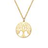 Cazador Stainless Steel Tree of Life Necklace Vintage Gold Color Plant Chain Necklace for Women Jewelry Wholesale 2026 Birthday