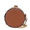 Elegant Chain Small Round Pouch Anti-splash Water Vintage Lipstick Hanging Neck Bag Mini Solid Color Detachable Coin Purse