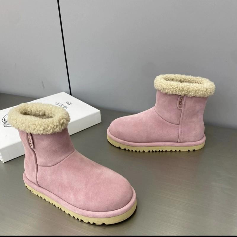 Women's Lightweight Comfortable Thick Sole Coldproof Warm Padded Snow Boots Non-slip Wear-resistant Casual Outdoor Sports Candy Color Cotton Boots