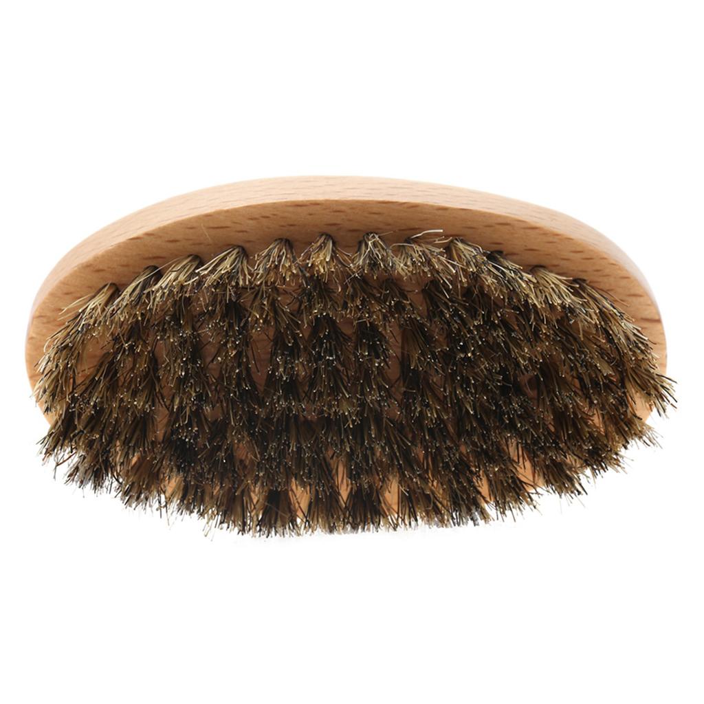 Men Brd Shaving   Brush Oval Brd Hair Clning Brush Mustache Portable   Comfortable Travel Home Use Wooden Handle