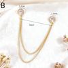 Starfish And Conch Shape Collar Chain Brooch Tassel Brooch Shirt Collar Decoration Button Needle Fit Daily Wear