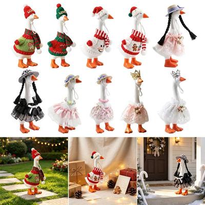 Multiple Styles Porch Goose Outfit Set Xmas Accessories Holiday Goose Accessories  Christmas