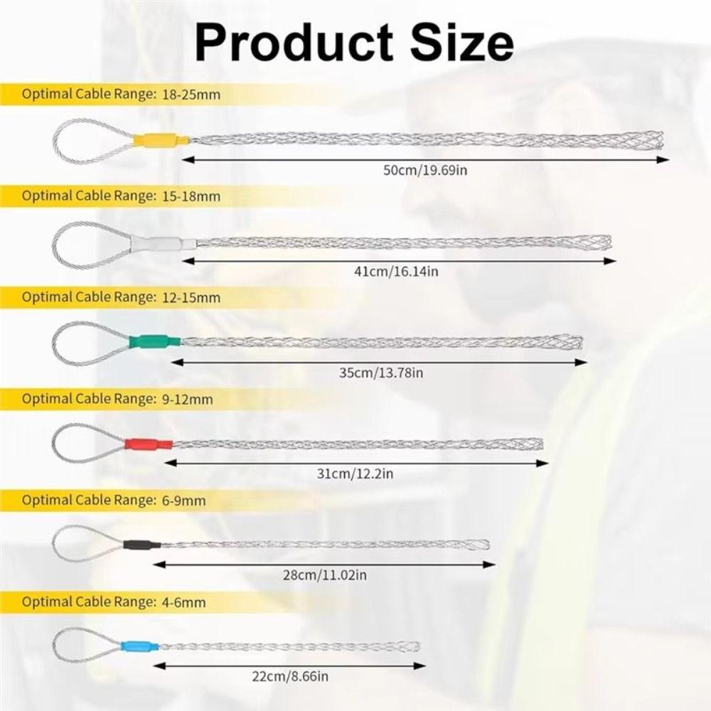 Anti-Slip Design Wire Grips Steel Mesh Pipe Conduit Puller Lassos Cable Puller Electrician Tools