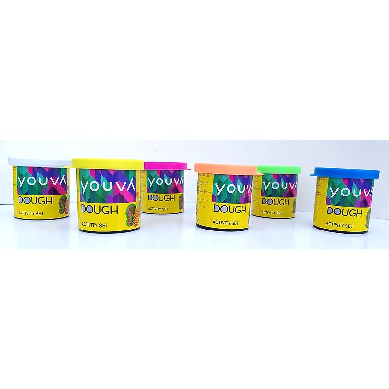 Navneet Youva | Dough Activity Set | Soft & Smooth Dough Makes Moulding Easy & Fun For Kids | 50G | Shades Of 6