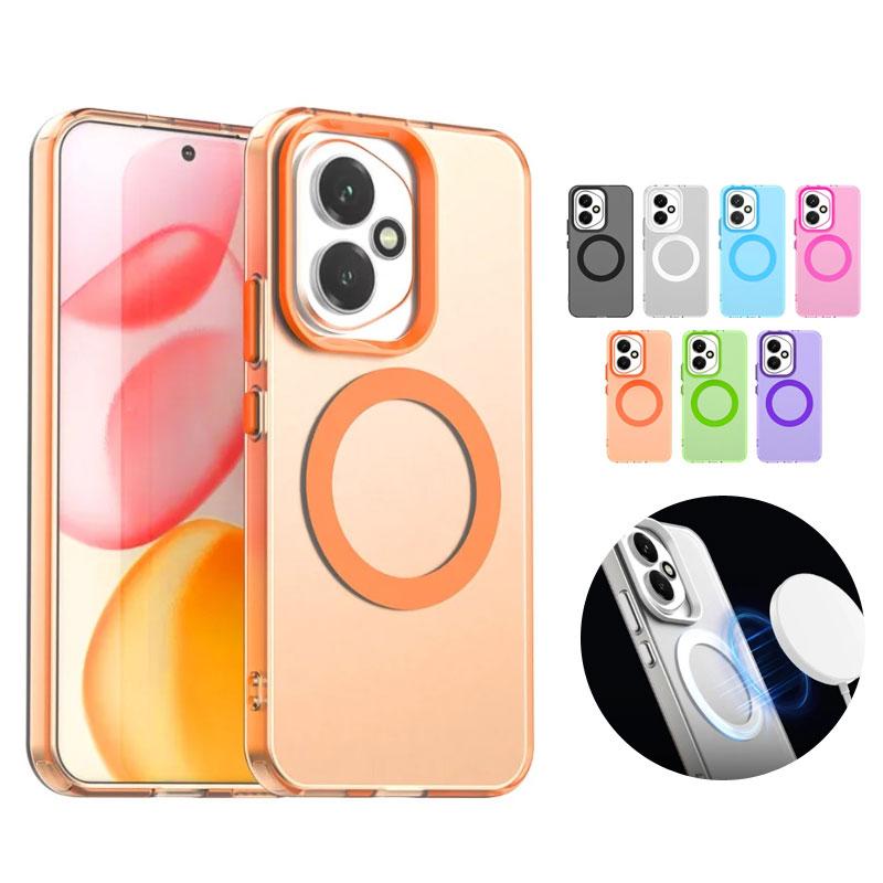 

Case for Huawei Honor 400 Pro Magnetic for Magsafe Wireless Charging Case for Honor 400 Candy PC + TPU Shockproof Bumper Cover Honor 400 (Global) помаранчевий