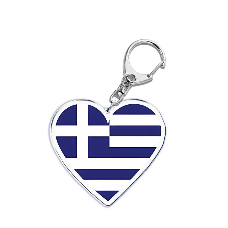 France Scotland Germany Country Love Heart Keychains Ring for Accessories Bag Pendant Key Chain Llaveros Ewelry Fans Gifts