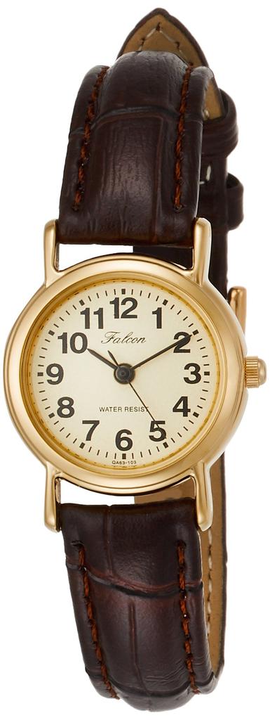Citizen Brown Analog Waterproof Wristwatch with Leather Strap Q&Q Women's (QA63-103)
