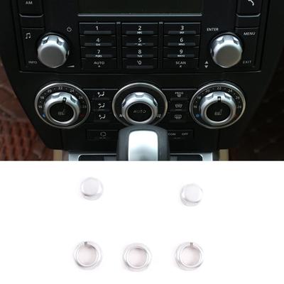 METYOUCAR Car Air Conditioning Knob Volume Control Knob Decorative Rings for Land Rover Freelander 2 Car Volume Air Conditioning Knob Button Trim