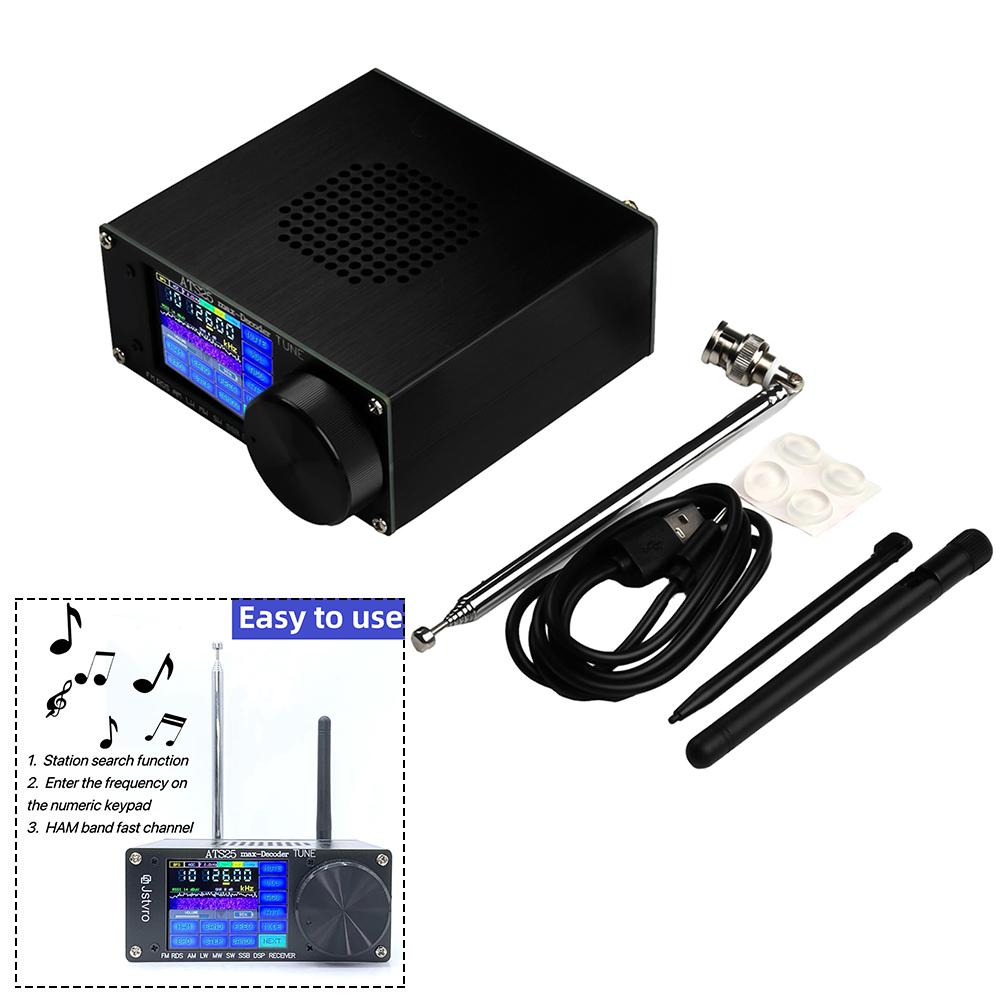 Audio Output 120*115*48mm 2.4 Touch Screen Receiver Versatile Band Coverage 3.5mm Stereo Audio Output Aluminum Alloy Shell