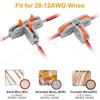 40PCS Lever Wire Connectors Kit 28-12 AWG, 3 Way T Shape Wire Connectors Electrical Splicing Kit and 1 in 1 Out DIY Mini Compact Wire Conductor Quick