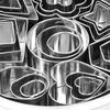 24Pcs Cookie Cutter Stainless Steel Round Heart Star Flower Triangle Hexagonal Shape Biscuit Baking Mold Cutter