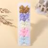 10Pcs/set Cute Bowknots with Clips Girls Solid Ribbon Bowknot Hair Clips For Baby Handmade Hair Bows Kids Hair Accessories