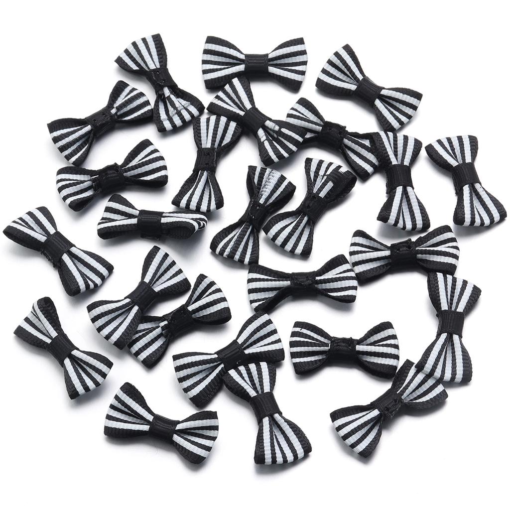 50pcs/Lot Striped Bows Polyester Ribbon Bows Handmade Bows For Jewelry Making DIY Hair Clip Headband Clothing Crafts Decoration