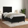 Vidaxl Letto Continentale Con Materasso, Nero, 120X200 Cm, Velluto