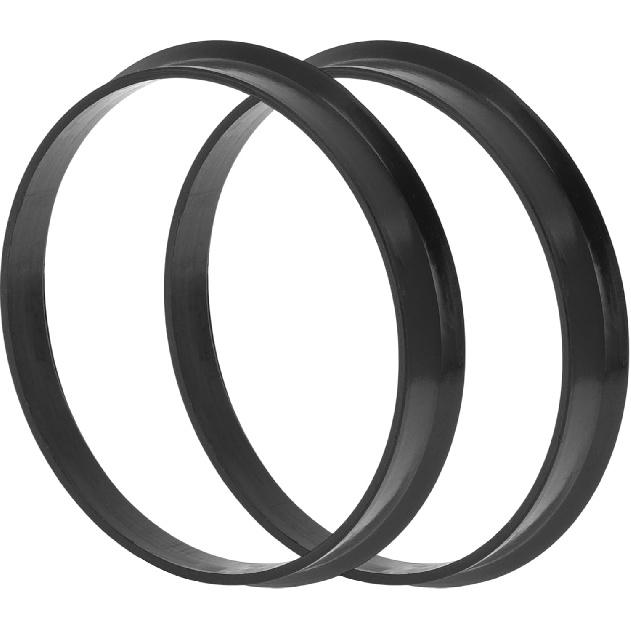 Car Wheel Hub Centric Rings Wheels Center Shaft Shock Absorbing Hubrings Durable Polycarbonate OD 74.1mm To ID 59.1mm 2 Pcs Black