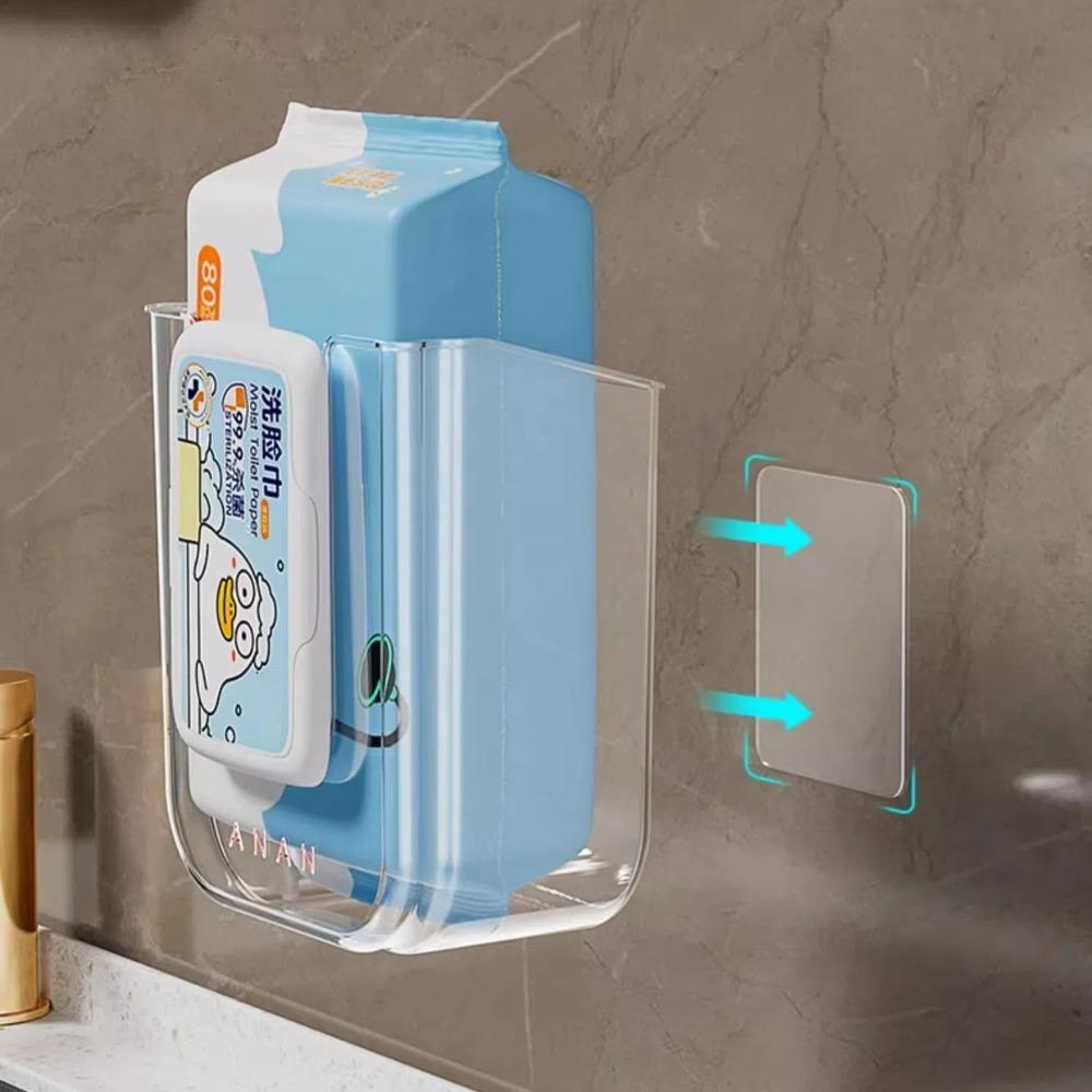 With Large Opening Wet Tissue Storage Box Wall-Mounted Toilet Paper Holder New Wet Wipe Dispenser